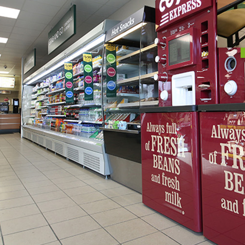 Costa coffee station within morrisons