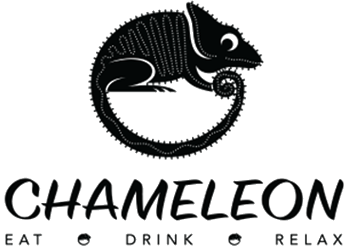 chameleon eat drink and relax logo