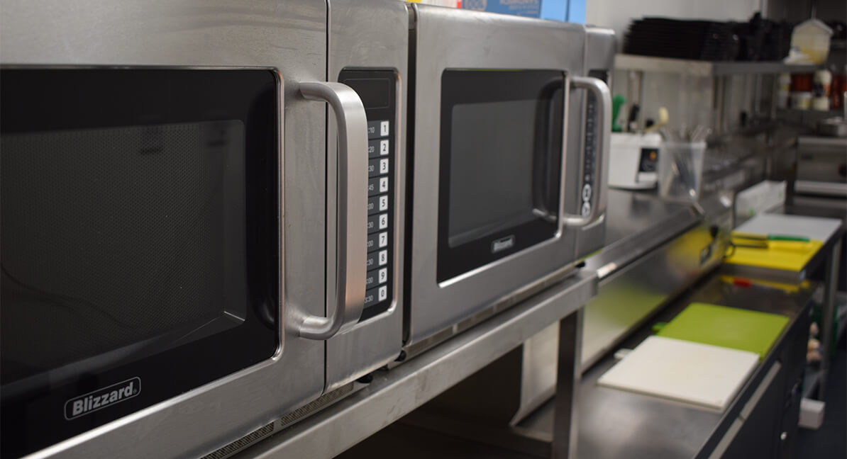 Acme Rentals close up of microwaves