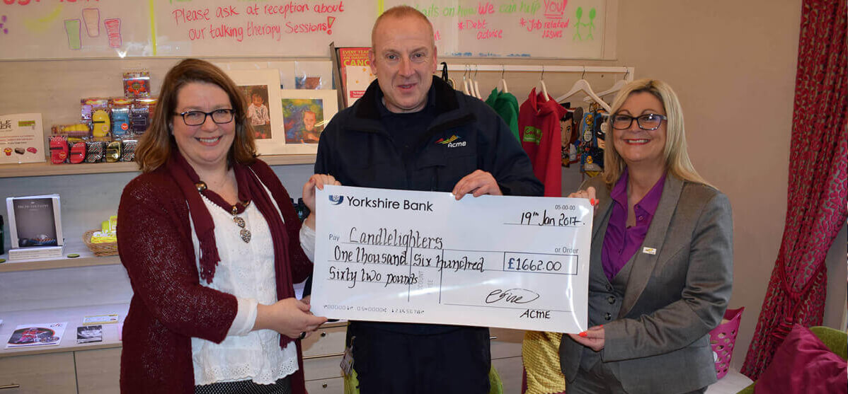 Candlelighters Cheque Presentation january 2017